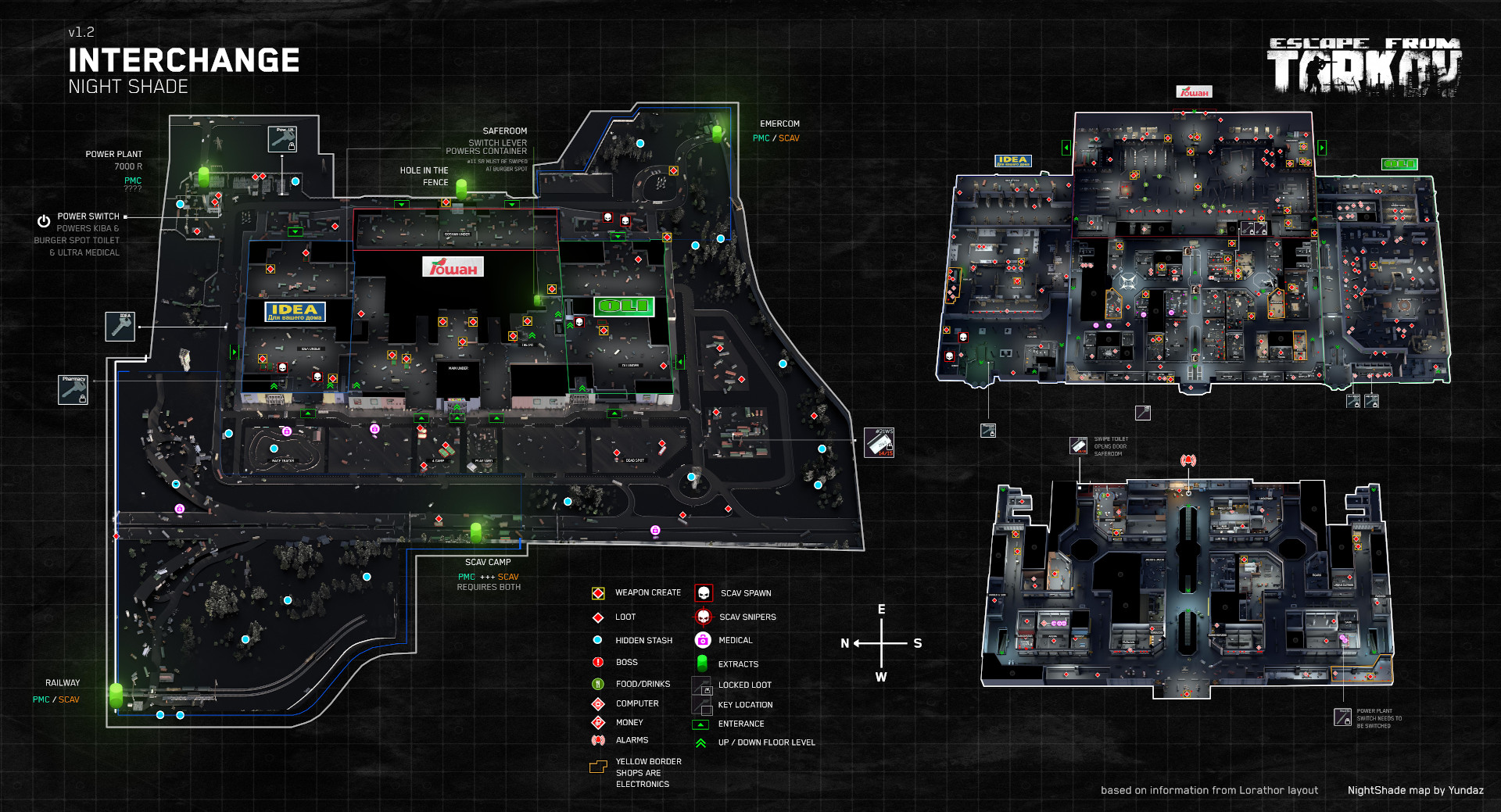escape from tarkov maps with routes